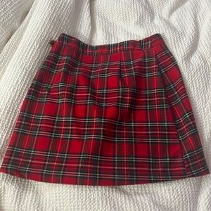 brandy melville buckle plaid skirt